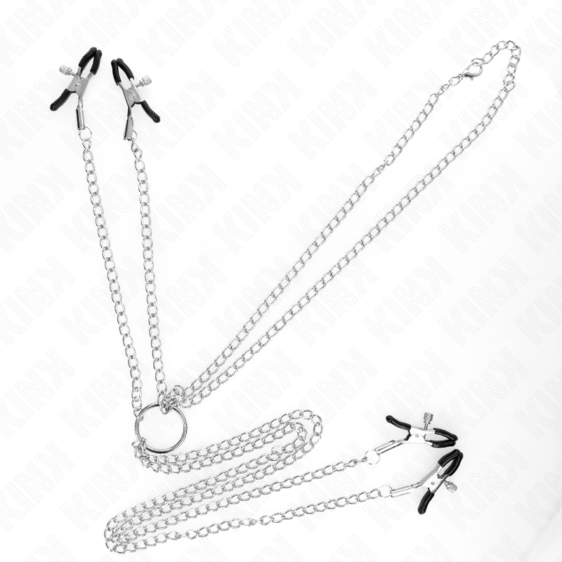 KINK - NIPPLE AND CLITORIS CLAMPS 4 ADJUSTABLE HOOKS SILVER