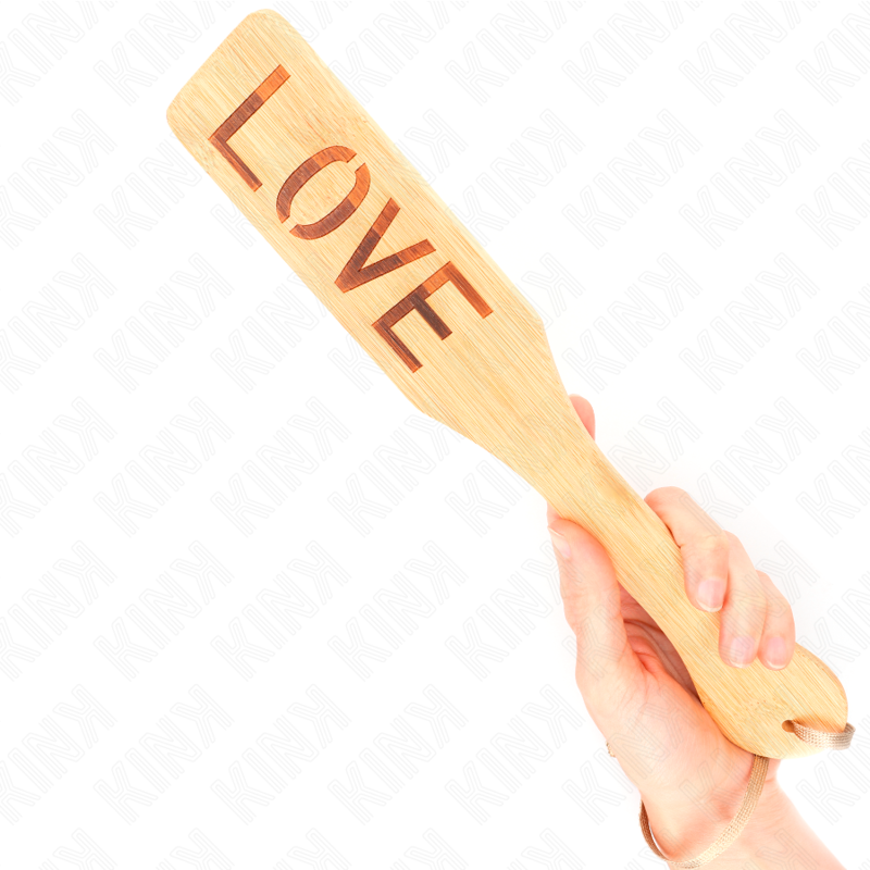 KINK - BAMBOO SHOVEL WITH THE WORD LOVE 32 X 5.5 CM