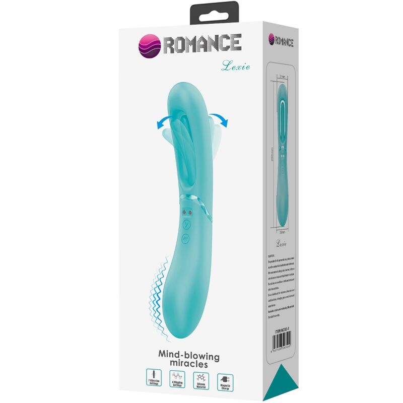 ROMANCE - LEXIE VIBRADOR PONTO G 7 VIBRAÇÕES AZUL