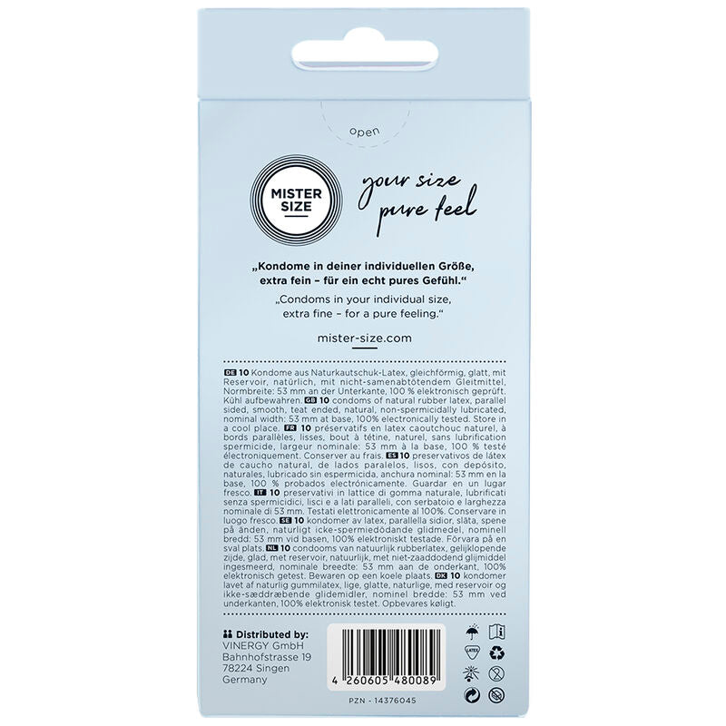 MISTER SIZE - PRESERVATIVOS TALLA M 53 MM (10 UNIDADES)