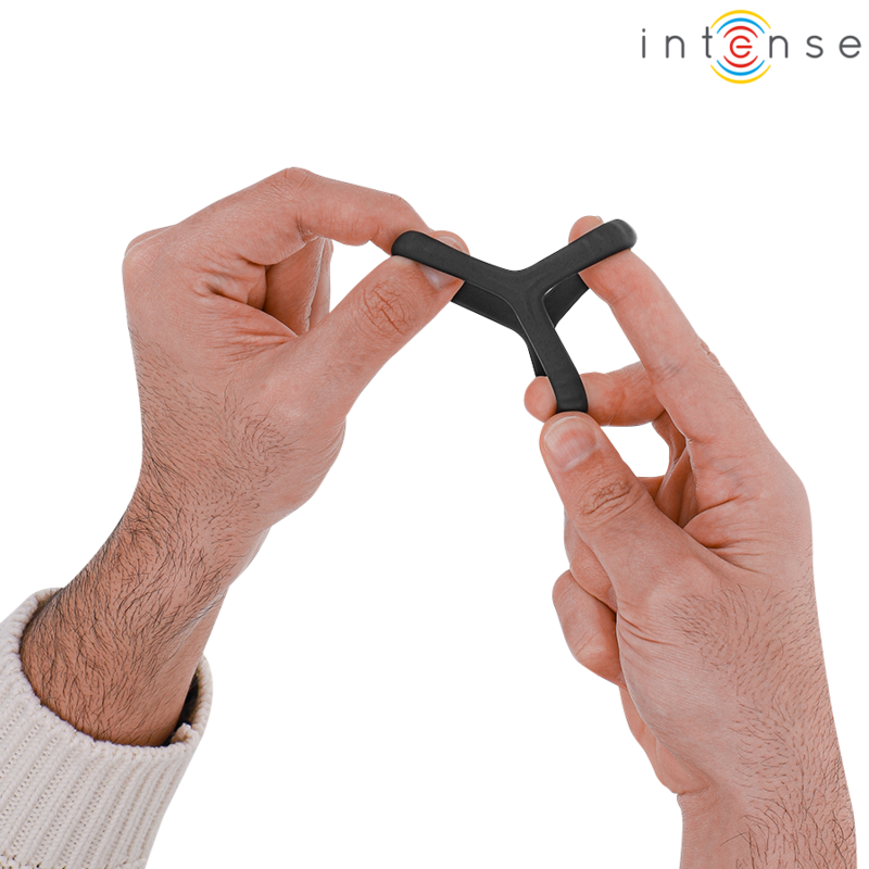 Intens - Carson Doble Ring per al Penis de Silicona Negra Model 4
