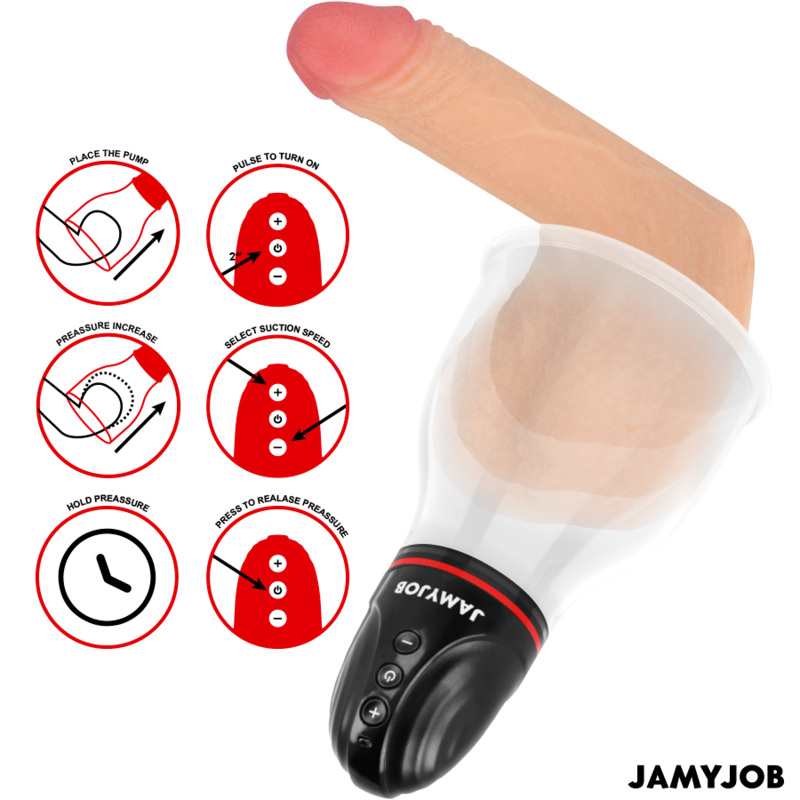Jamyjob - Xpand Lite Testicle Automàtic Bomba 3 Nivells d’ona estimulants grisos