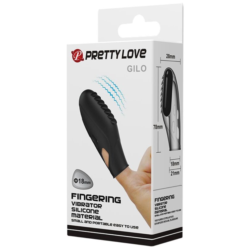 PRETTY LOVE - GILO FINGER VIBRATOR SILICONE BLACK
