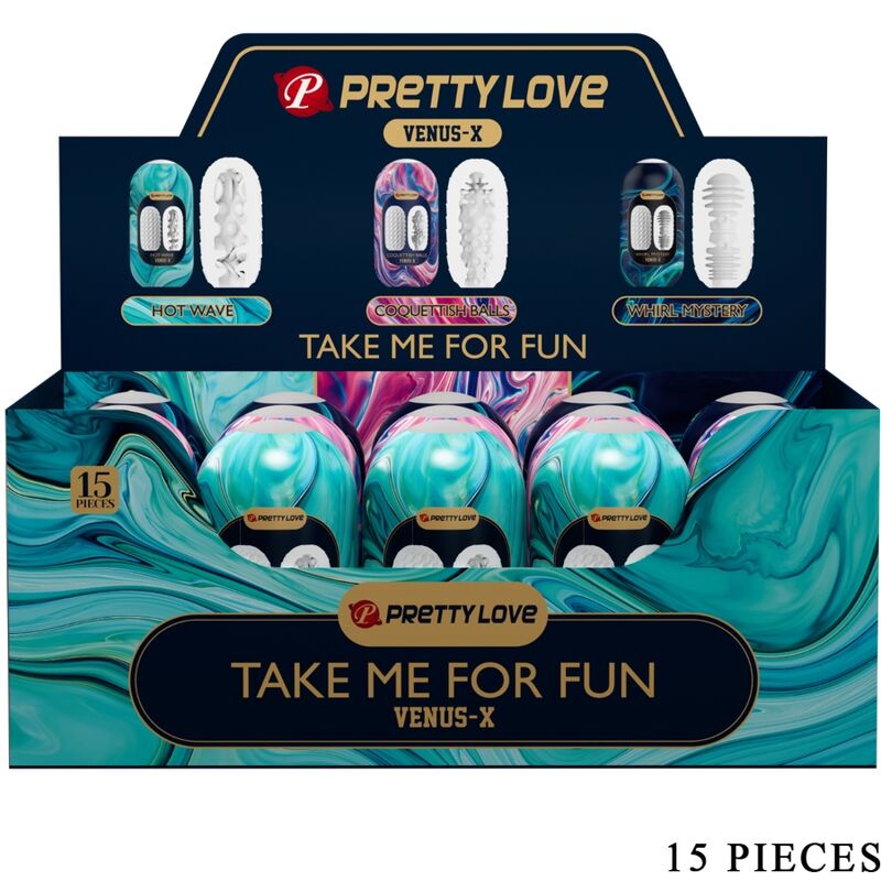 Pretty Love - Venus x 15 Male Masturbators White silicone