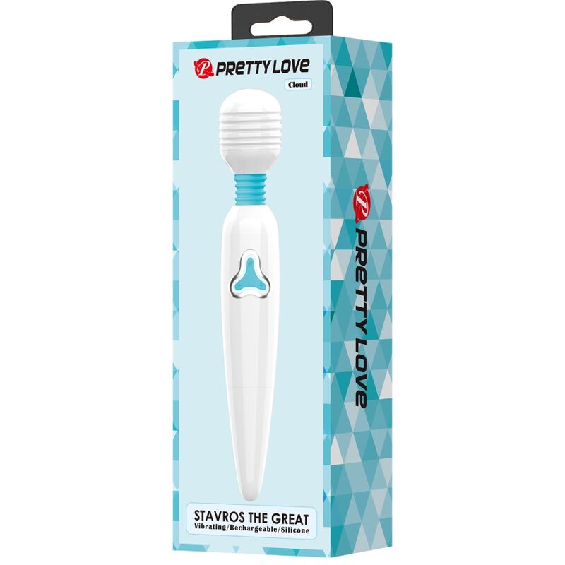 PRETTY LOVE - CLOUD VIBRADOR WAND 7 VIBRAÇÕES BRANCO