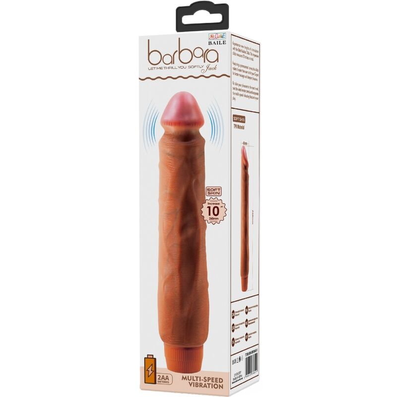 BAILE - VIBRADOR REALISTA JACK 26 CM MULATO