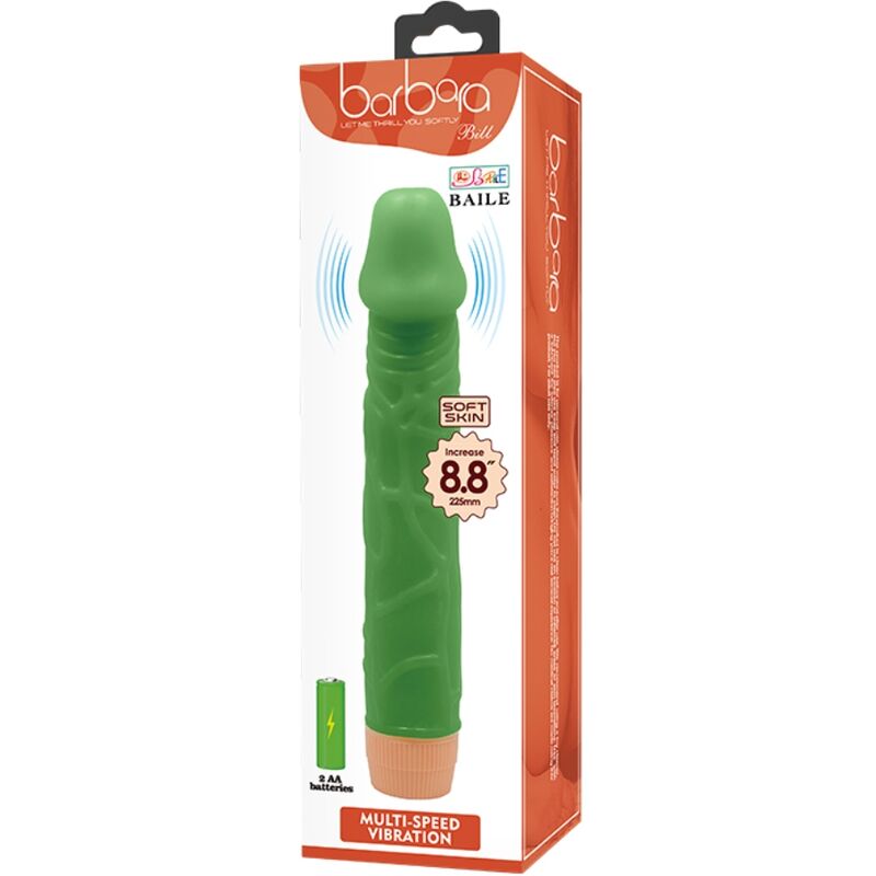 BAILE - VIBRADOR REALISTA DE 22.5 CM VERDE