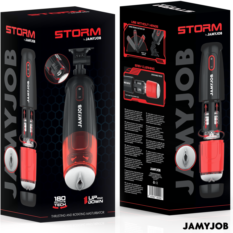 Jamyjob - Masturbator de tempestes automàtiques de la vagina 10 rotació i modes d'empenta