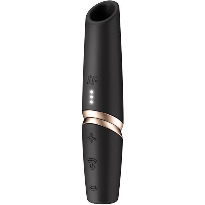 SATISFYER - PERFECT KISS CLITORAL STIMULATOR BY WAVES BLACK / GOLD