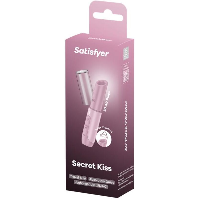 SATISFYER - SECRET KISS PINK WAVE CLITORAL STIMULATOR