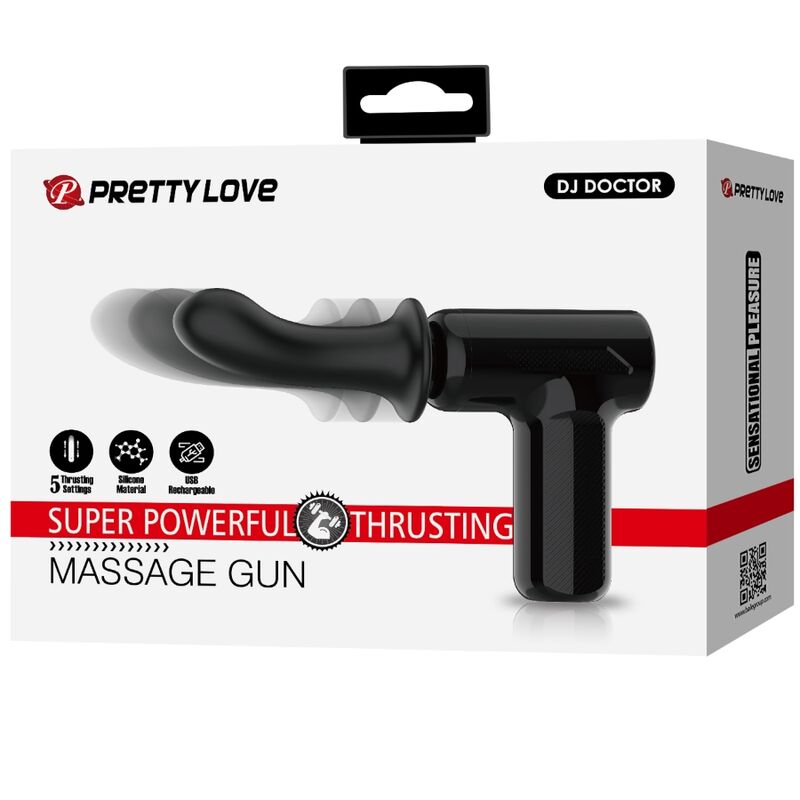 PRETTY LOVE - DJ DOCTOR MASSAGEADOR 5 CONFIGURAÇÕES PRETO