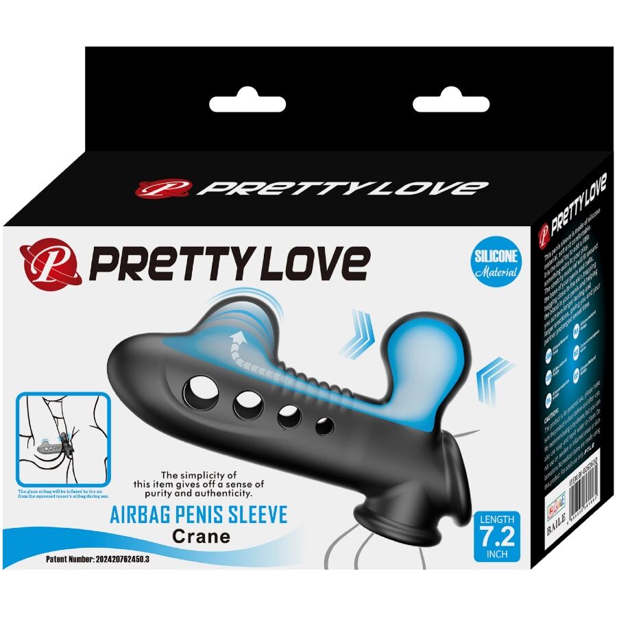 PRETTY LOVE - CRANE INFLATABLE PENIS SLEEVE BLACK