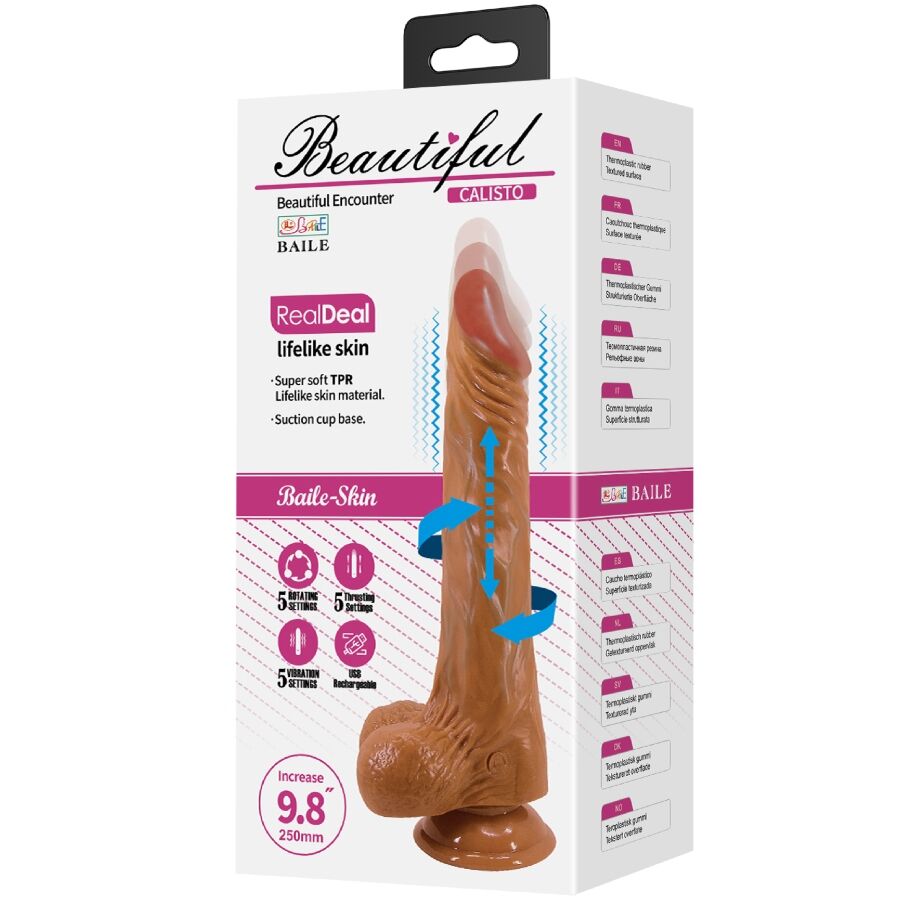 BAILE - CALISTO DILDO REALISTA 25 CM NATURAL