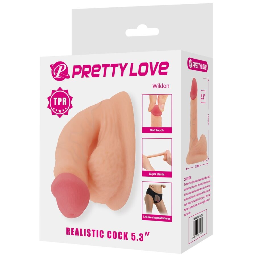 PRETTY LOVE - WILDON DILDO ULTRA REALÍSTICO Y ELÁSTICO 10 CM NATURAL