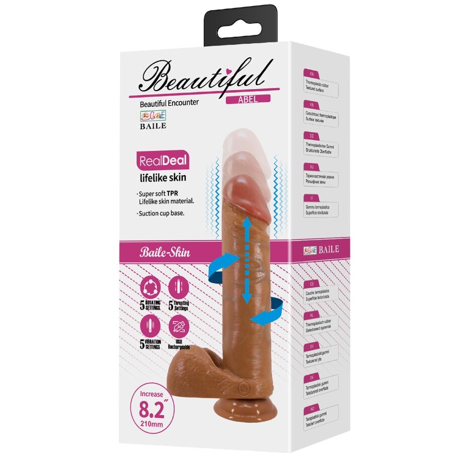 BAILE - ABEL DILDO REALÍSTICO 21 CM MULATO
