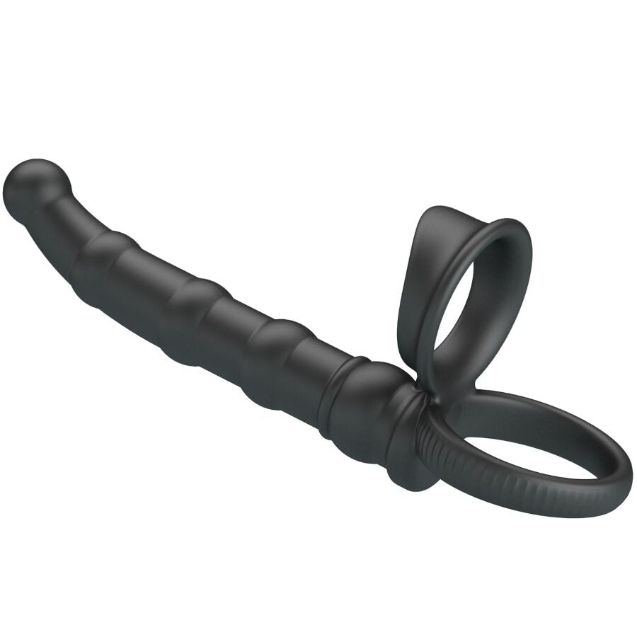 Pretty Love - Tatum Ring Vibrator Penis com plug 10 vibrações preto