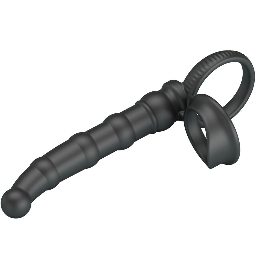 Pretty Love - Tatum Ring Vibrator Penis com plug 10 vibrações preto