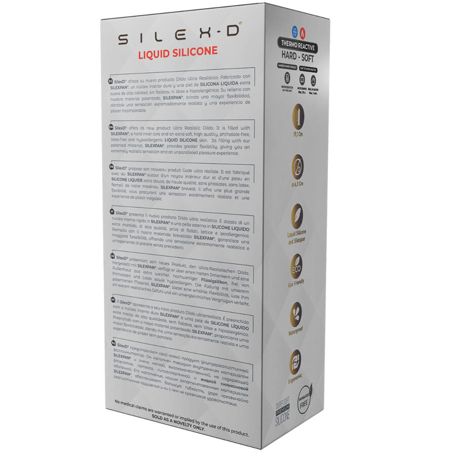 SILEXD - PENIS REALISTA MODELO 8 SILICONE LÍQUIDO 20,6 CM