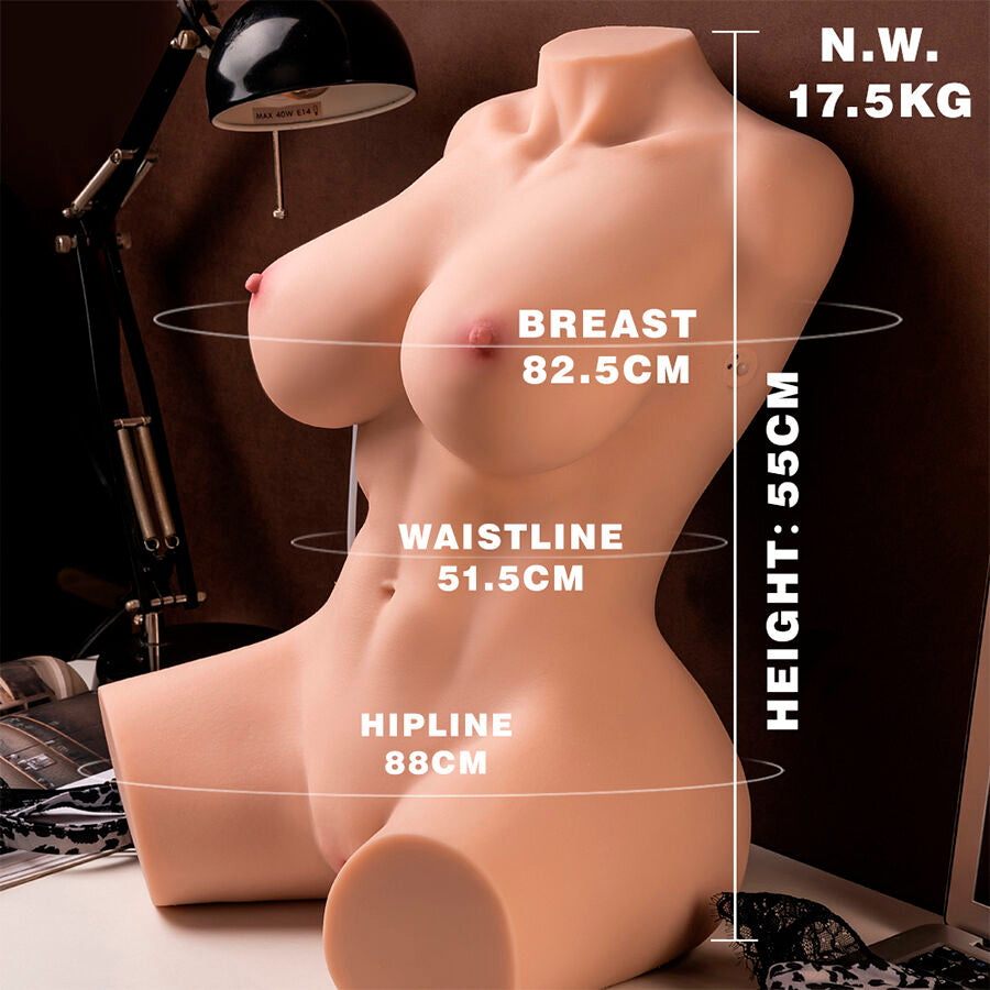 Xise - Muriel Feminino Torso realista com empurrar 55 cm