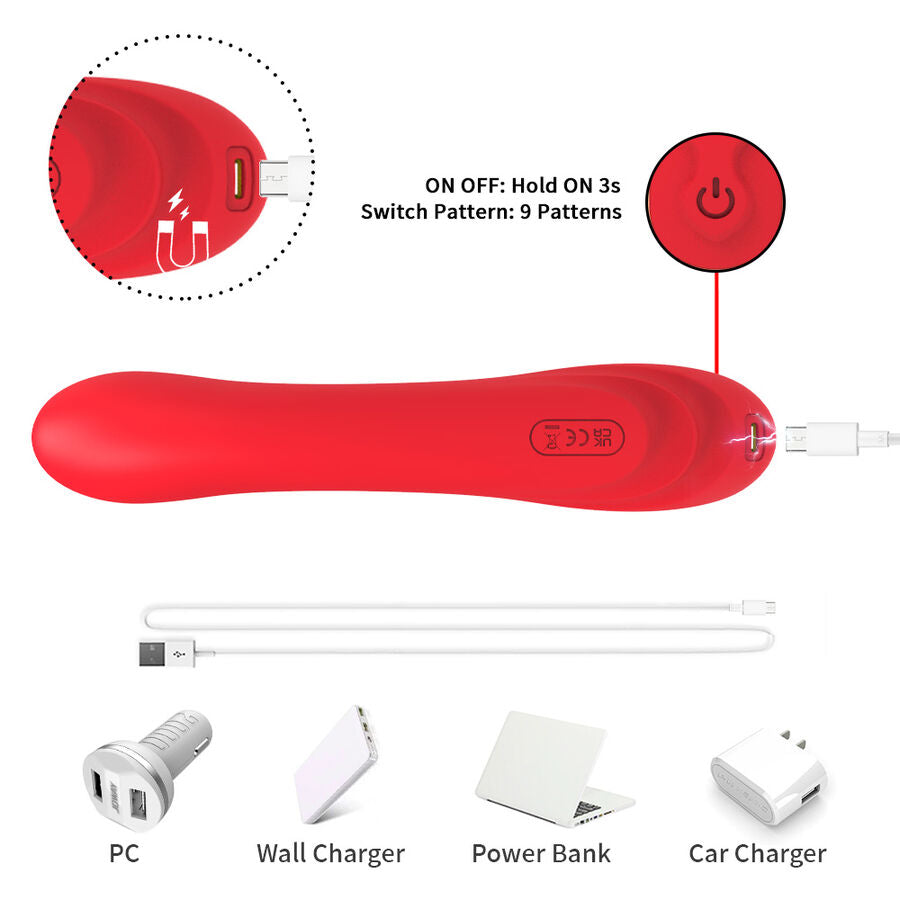 ARMONY - VIBRADOR CON LENGUA OSCILANTE ROJO