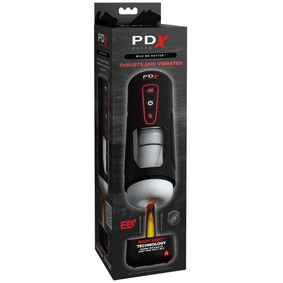 PDX Elite - Milk Me Masturbator Automàtic amb efecte de calor d’empenta i vibració