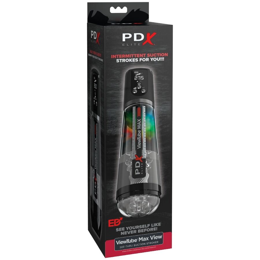 PDX Elite - ViewTube MAX Veure automàtic Masturner amb succió transparent