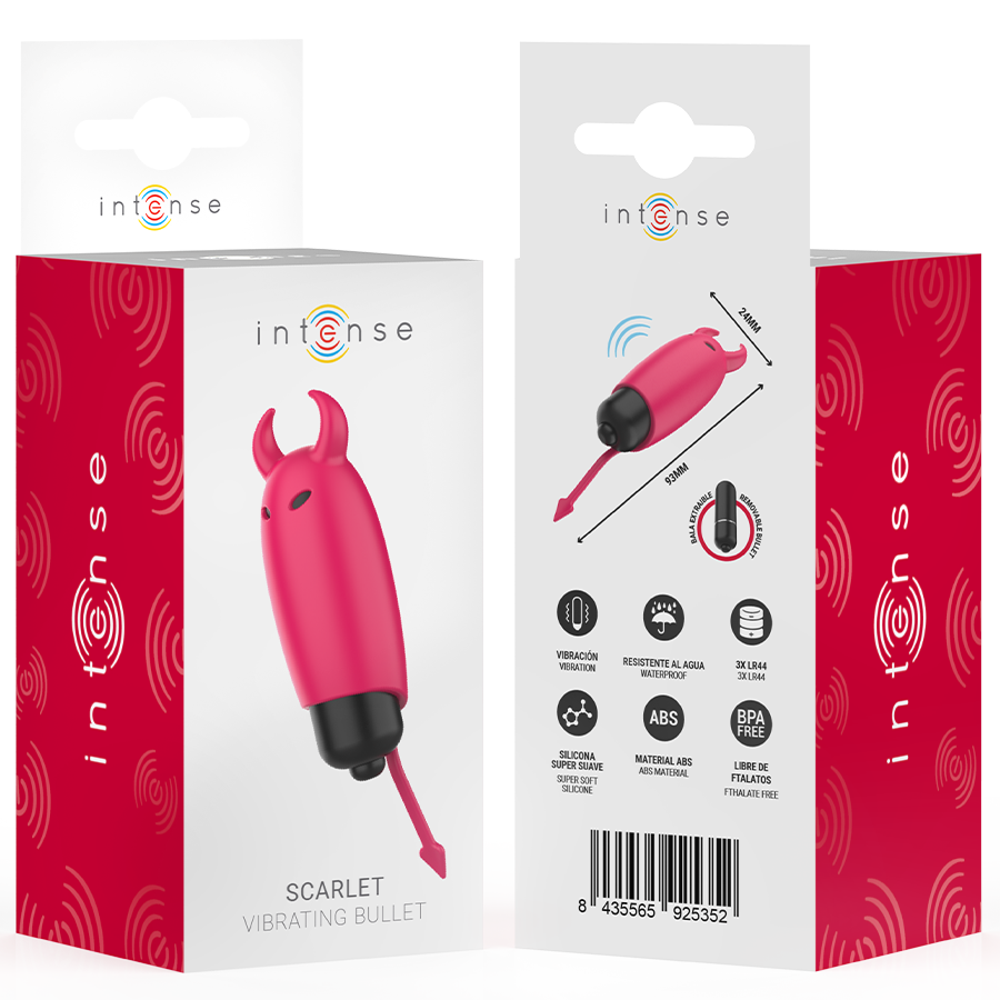 INTENSE - SCARLET RED DEMON VIBRATING BULLET 9.3 X 2.4 CM