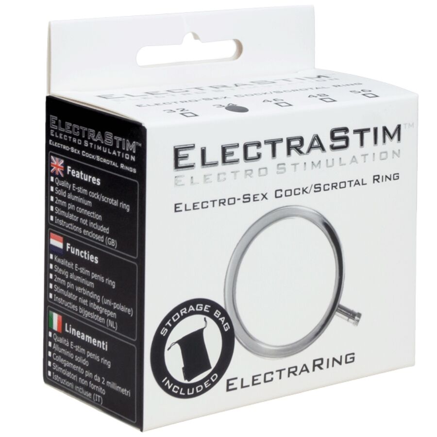 ELECTRASTIM - ELECTRARINGS ANEL METÁLICO PARA O PÉNIS 34 MM