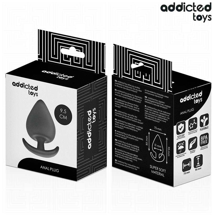 ADDICTED TOYS - SILICONE ANAL PLUG SIZE XL 9.5 CM