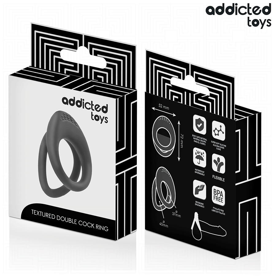 ADDICTED TOYS - ANEL TEXTURIZADO DUPLO PARA O PÉNIS
