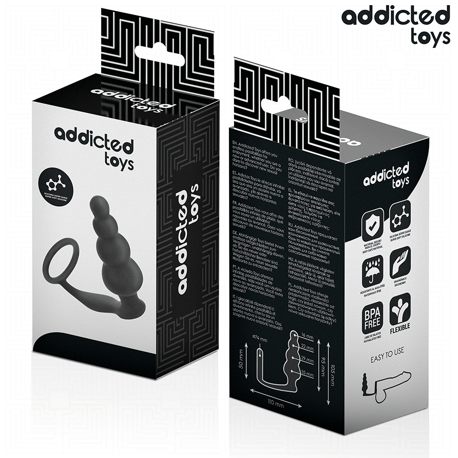 ADDICTED TOYS - PLUG ANAL COM ANEL DE SILICONE MODELO 5