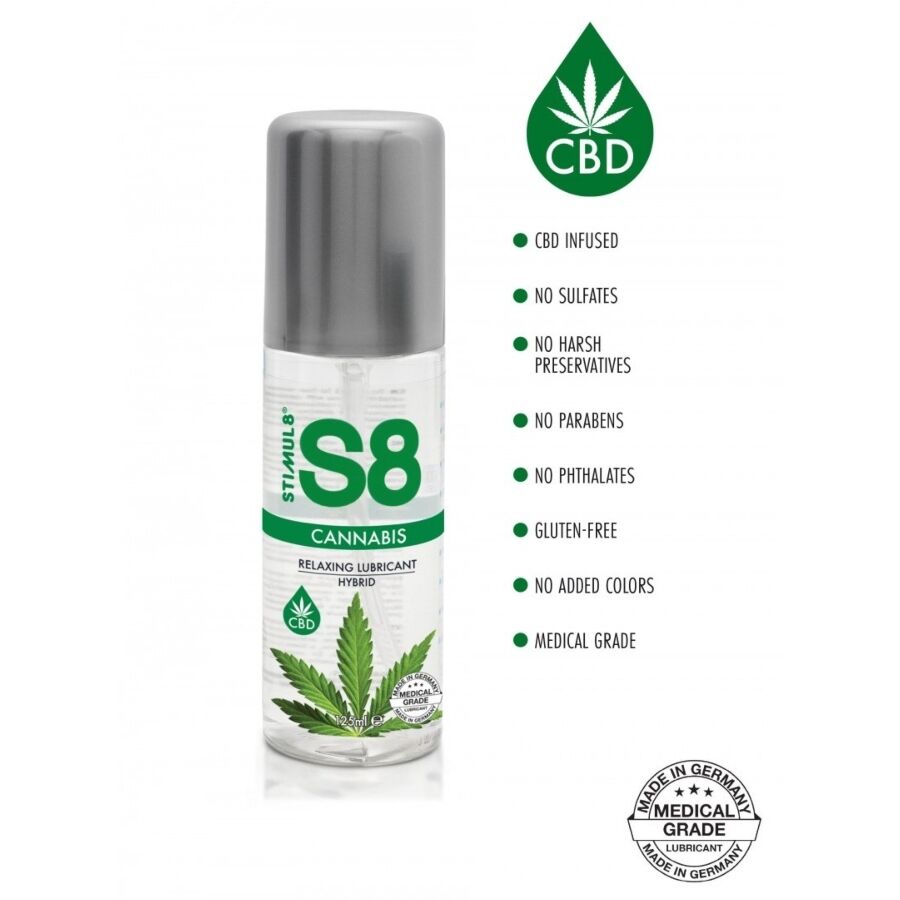 STIMUL8 - S8 LUBRIFICANTE HÍBRIDO CANNABIS 125 ML