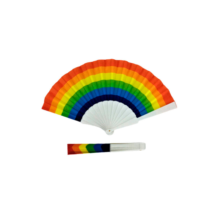 PRIDE - WOODEN FAN RAINBOW FLAG