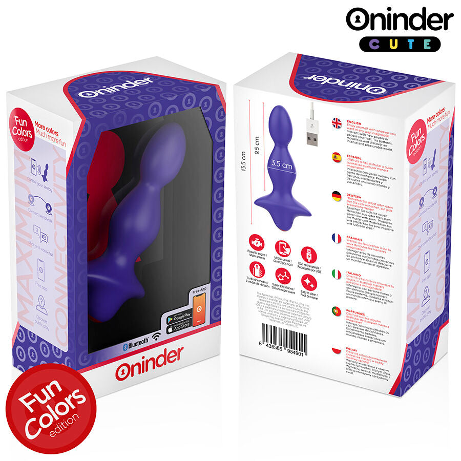 ONINDER CUTE - LOVE BUTT VIBRATOR ANAL PLUG DILATOR - FREE GLOBAL APP