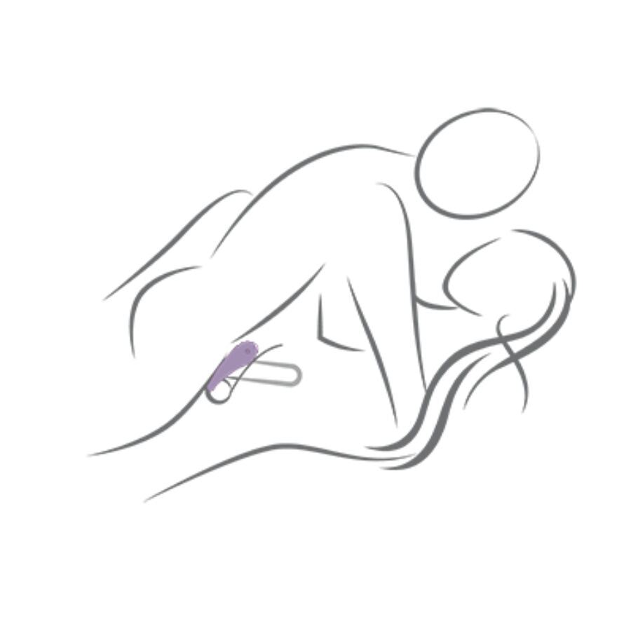 ROCKS- OFF - Anell vibrador de spire per al penis negre