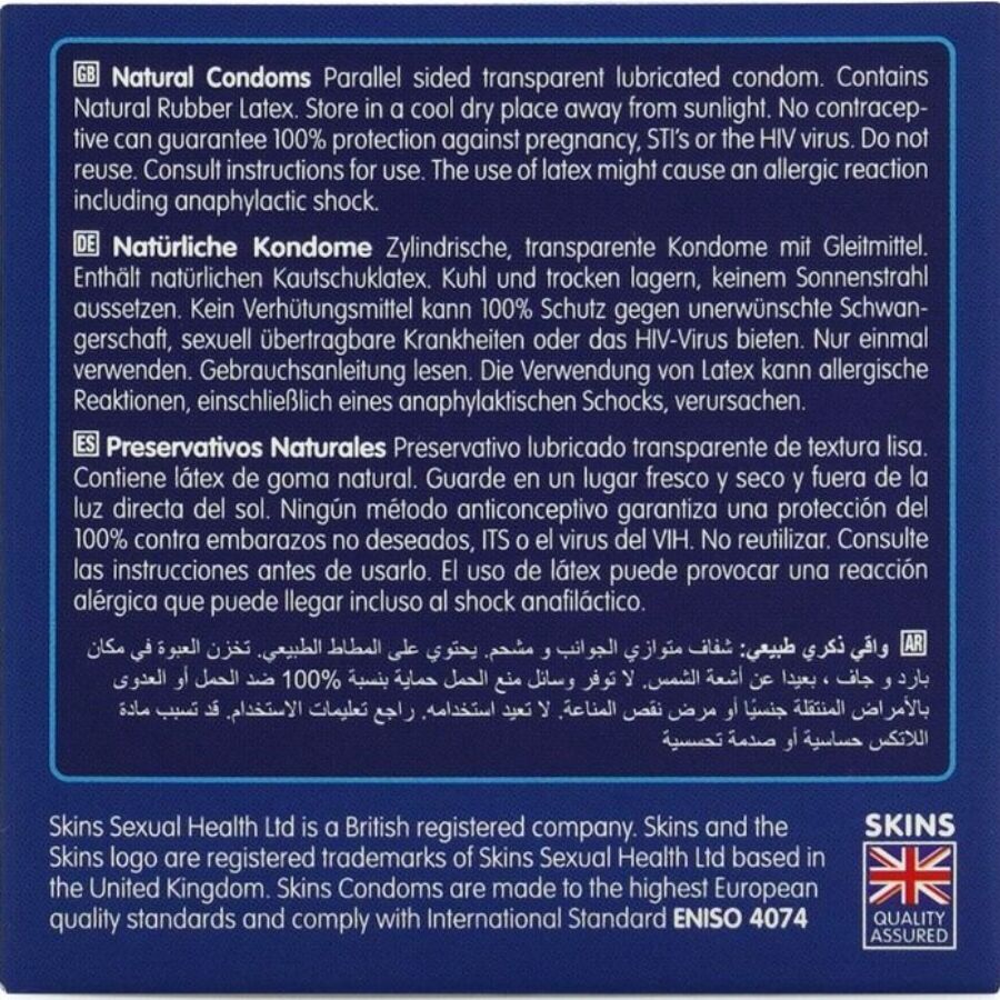 SKINS - PRESERVATIVOS NATURAIS PREMIUM PACK 4