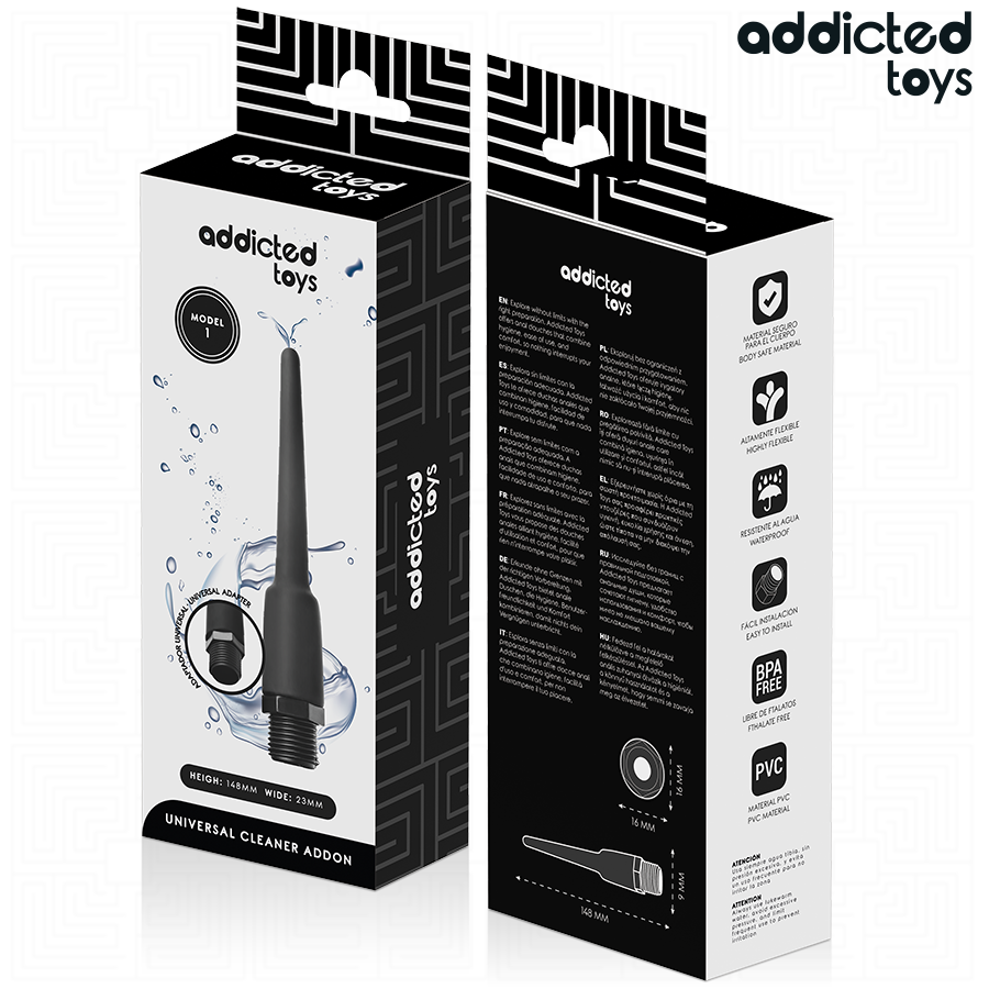 ADDICTED TOYS - LIMPIADOR ANAL CON ADAPTADOR UNIVERSAL MODELO 1