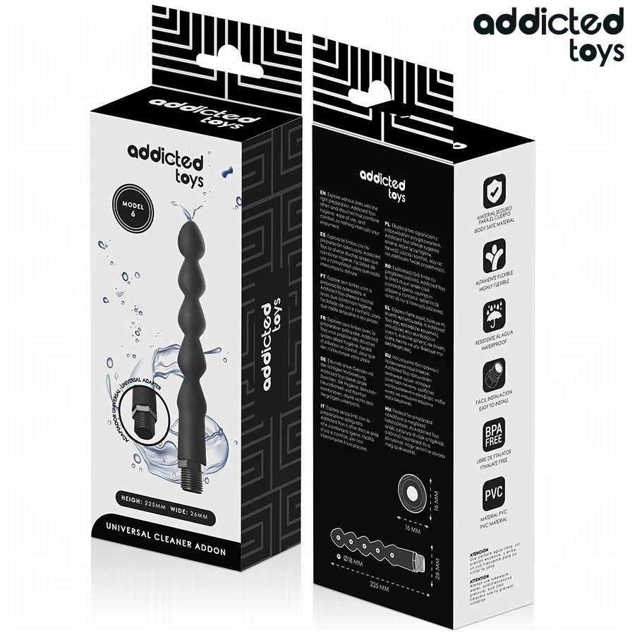 ADDICTED TOYS - LIMPIADOR ANAL CON ADAPTADOR UNIVERSAL MODELO 6