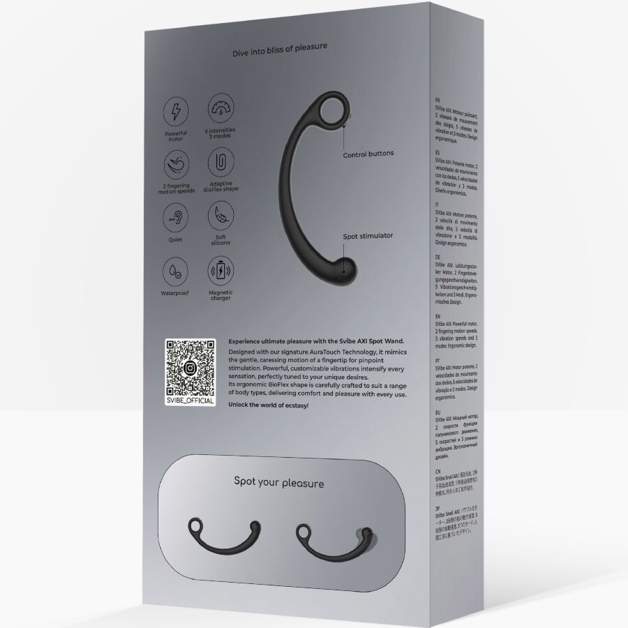 SNAIL VIBE - AXI VARITA DE MASAJE VIBRADORA NEGRO