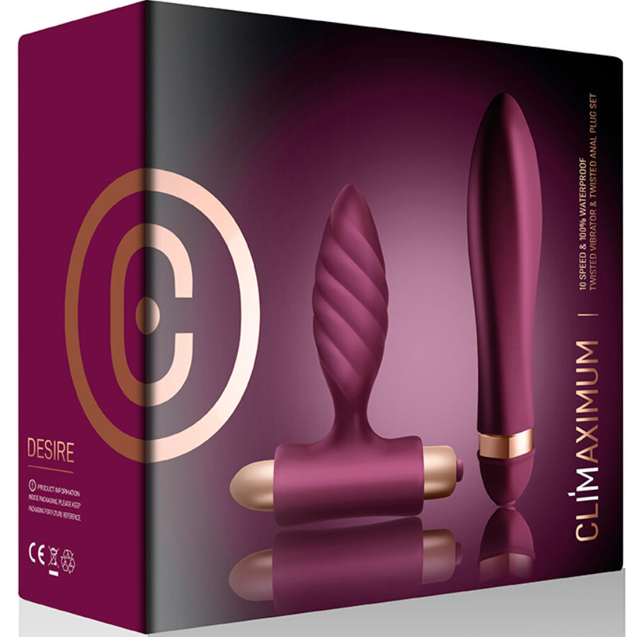 CLIMAXIMUM - DESIRE VIBRATOR KIT + BRAIDED ANAL PLUG