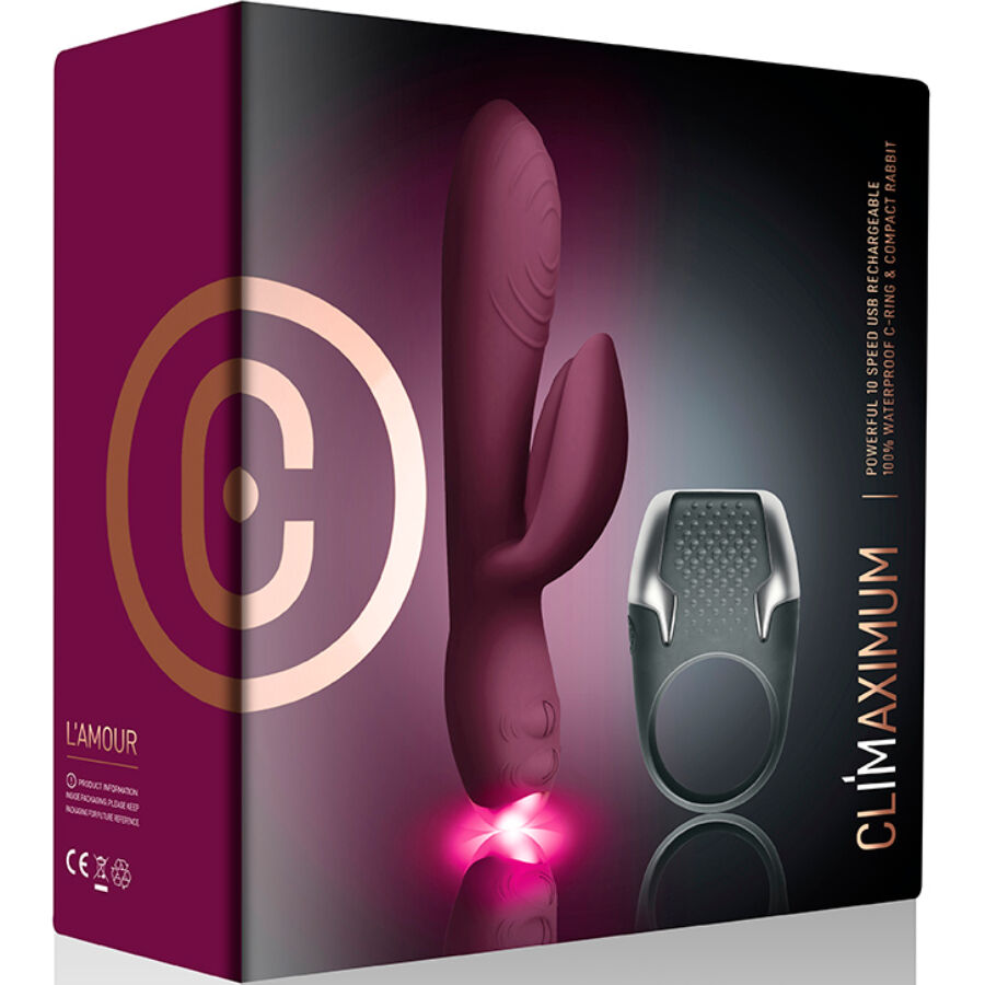 CLIMAXIMUM - LAMOUR RABBIT VIBRATOR KIT + LED PENIS RING