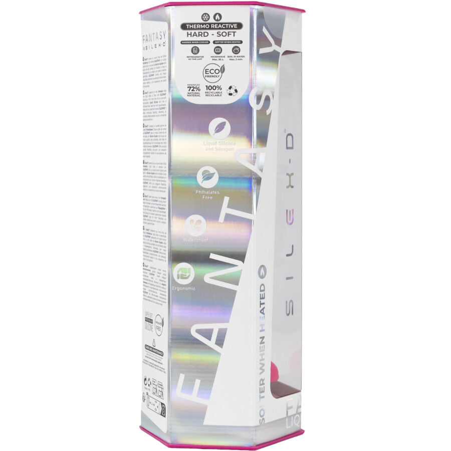 SILEXD - DREAMY DILDO FANTASY SILICONA LIQUIDA TERMOREACTIVO FUCSIA 18.5 CM
