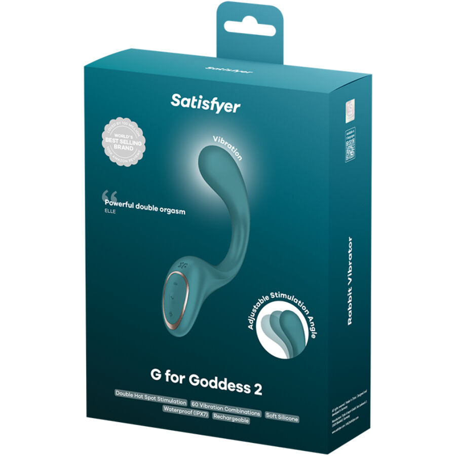 SATISFYER - G FOR GODDESS 2 RABBIT VIBRATOR GREEN