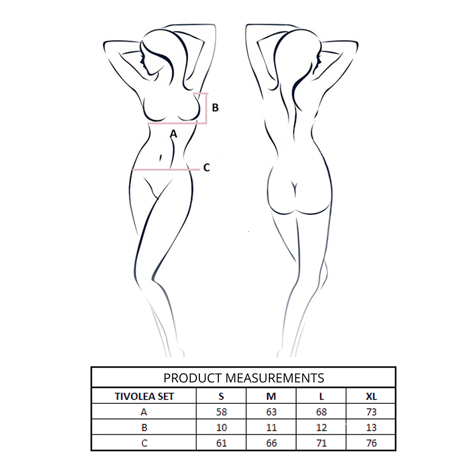 PASSION - TIVOLEA SET SUJETADOR + TANGA VIOLETA L/XL