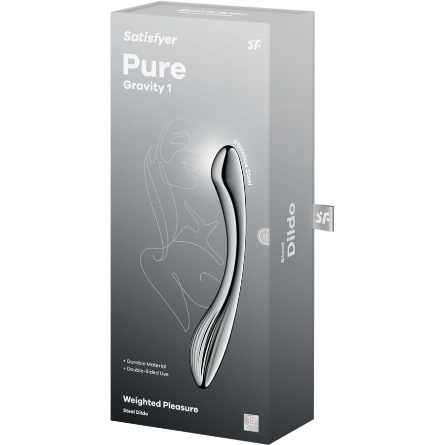 SATISFYER - PURE GRAVITY 1 DILDO AÇO INOXIDÁVEL DUPLO USO