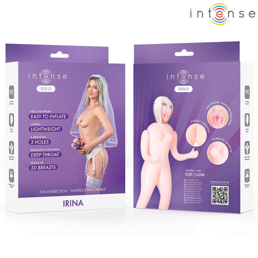 INTENSE DOLLS - IRINA INFLATABLE DOLL WITH THREE OPENINGS