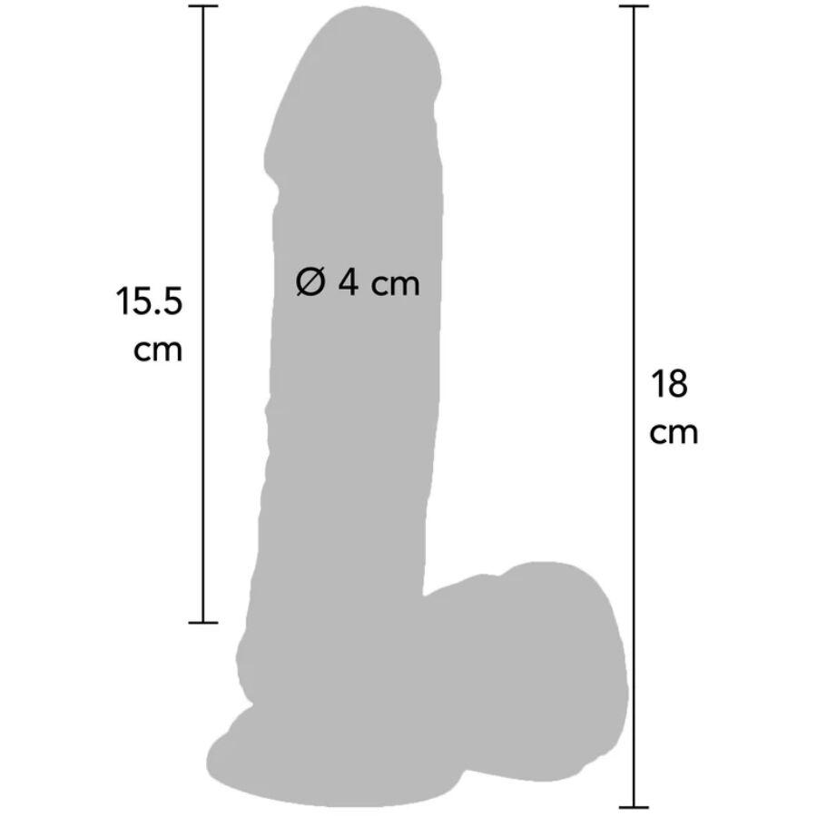 GET REAL - DILDO 18 CM WITH TESTICLES NATURAL VIBRATOR