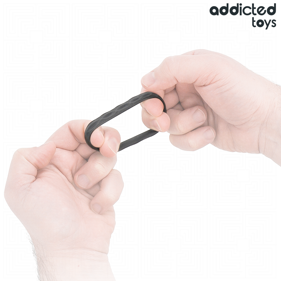 ADDICTED TOYS - CONJUNTO DE ANÉIS DE PÉNIS TEXTURIZADOS 4 TAMANHOS