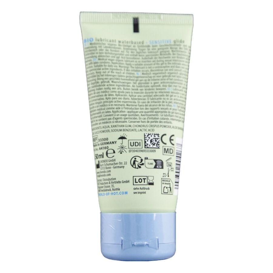 QUENTE - BIO LUBRIFICANTE LUBRIFICANTE BIO BASE ÁGUA SENSÍVEL 50 ML