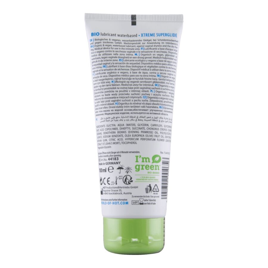 HOT - BIO LUBRICANT LUBRIFICANTE BIO À BASE DE ÁGUA XTREME 100 ML